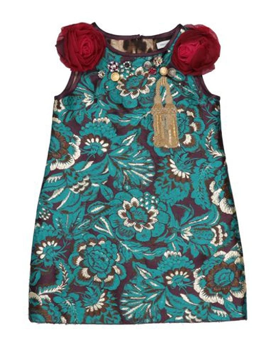Dolce & Gabbana Babies' Dress In Deep Jade