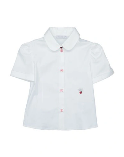 Dolce & Gabbana Babies' Solid Color Shirts & Blouses In White