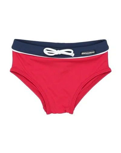 Dolce & Gabbana Babies' Swim Briefs In Red