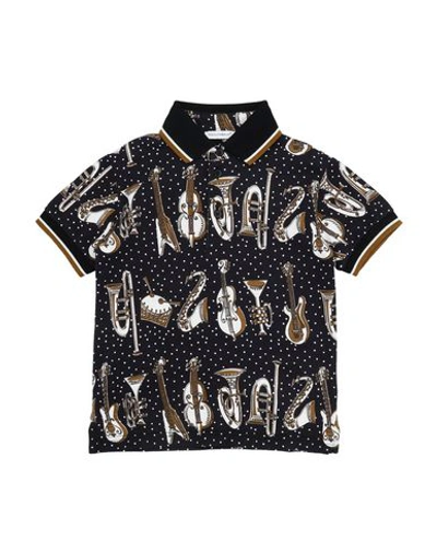 Dolce & Gabbana Babies' Polo Shirt In Black