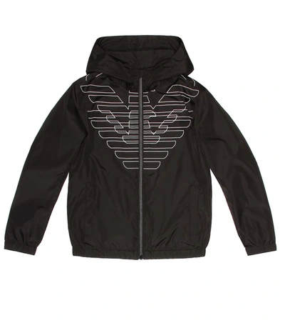Emporio Armani Kids Reversible Jacket In Black