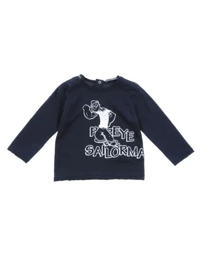 Dolce & Gabbana Babies' Long Sleeve T-shirt In Dark Blue