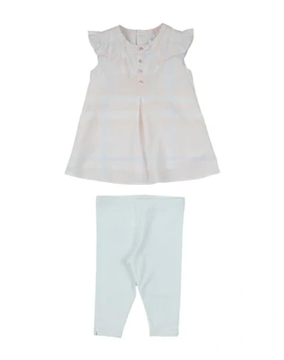 Burberry Babies' Outfits In Light Pink