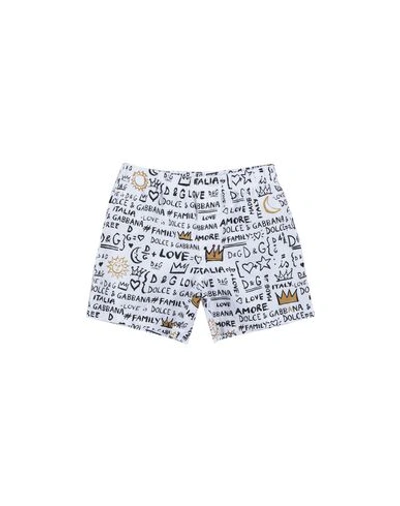 Dolce & Gabbana Kids' Swim Shorts In White