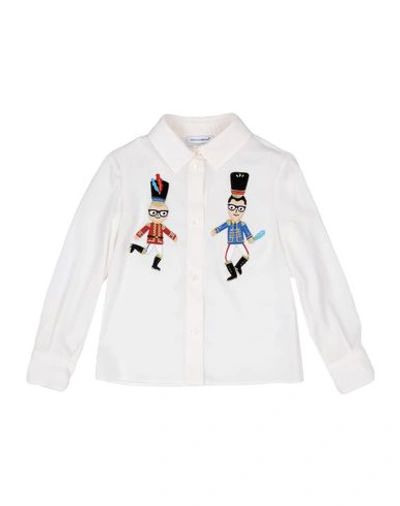 Dolce & Gabbana Babies' Solid Color Shirts & Blouses In Ivory