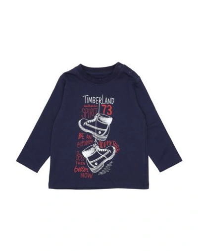 Timberland Babies' T-shirts In Blue