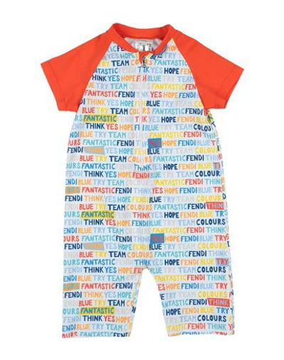 Fendi Babies' One-pieces In White