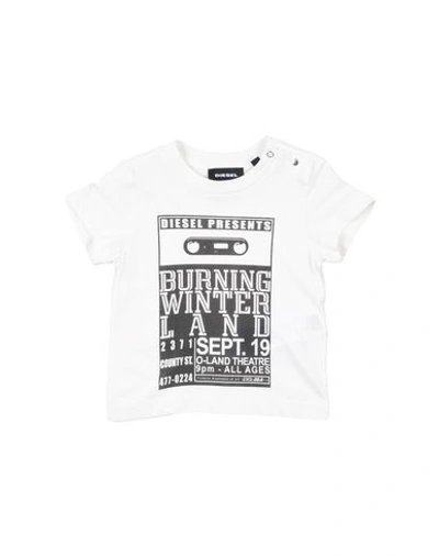 Diesel Babies' T-shirts In White