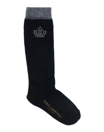 Dolce & Gabbana Babies' Short Socks In Black