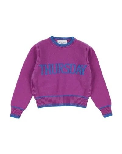 Alberta Ferretti Kids' Sweaters In Mauve