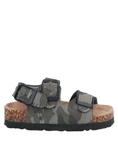 Colors Of California Babies' Sandals In Military Green