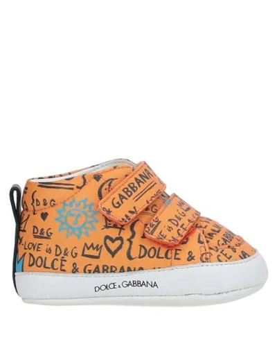 Dolce & Gabbana Babies' Newborn Shoes In Orange