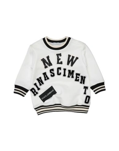 Dolce & Gabbana Babies' Sweatshirts In White