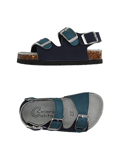 Colors Of California Babies' Sandals In Slate Blue