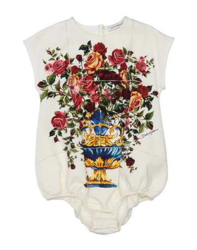 Dolce & Gabbana Babies' Bodysuit In Ivory