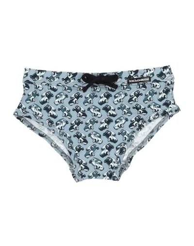 Dolce & Gabbana Babies' Swim Briefs In Grey