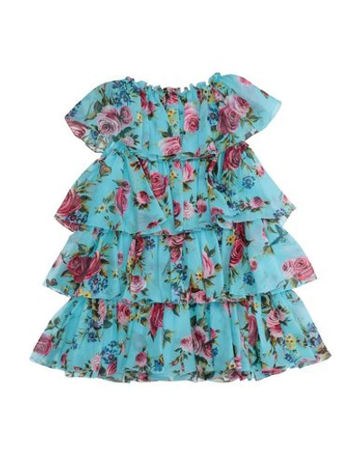 Dolce & Gabbana Babies' Dress In Turquoise