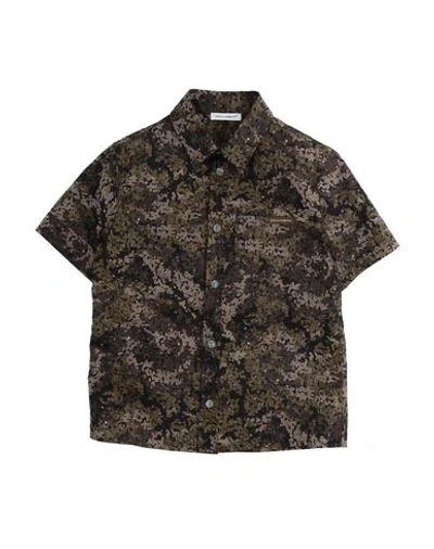 Dolce & Gabbana Kids' Patterned Shirt In Military Green