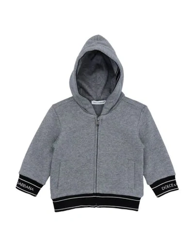 Dolce & Gabbana Babies' Sweatshirts In Grey