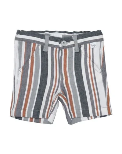 Il Gufo Babies'  Newborn Boy Shorts & Bermuda Shorts Grey Size 3 Flax, Cotton, Elastane