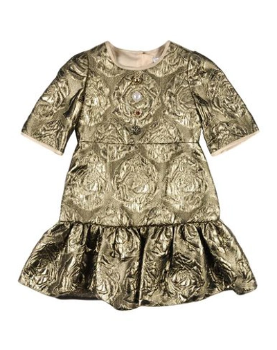 Dolce & Gabbana Kids' Dresses In Gold