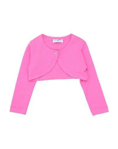 Monnalisa Wrap Cardigans In Pink