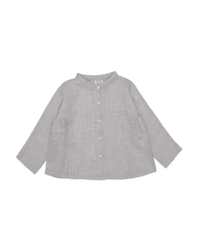 Nice Things Mini Babies' Shirts In Light Grey