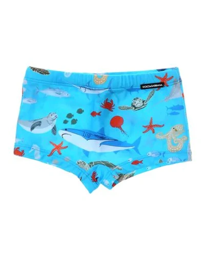 Dolce & Gabbana Babies' Swim Shorts In Azure