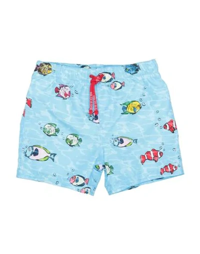 Dolce & Gabbana Babies' Swim Shorts In Sky Blue