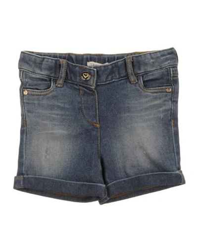 Twinset Babies' Denim Shorts In Blue