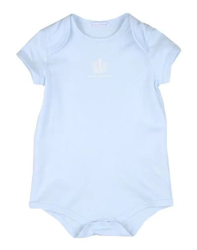 Dolce & Gabbana Babies' Bodysuit In Sky Blue