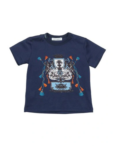 Dolce & Gabbana Babies' T-shirts In Blue