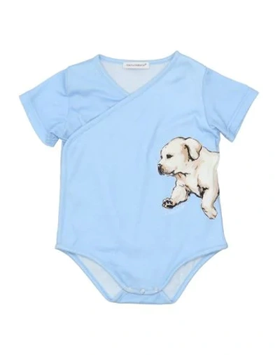 Dolce & Gabbana Babies' Bodysuit In Azure