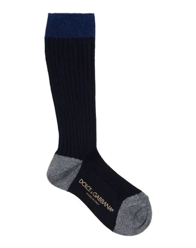 Dolce & Gabbana Babies' Short Socks In Dark Blue