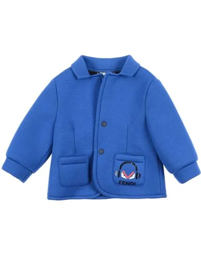 Fendi Babies' Coat In Blue