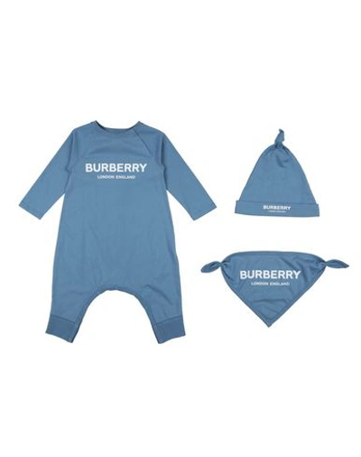 Burberry Babies' Romper In Slate Blue