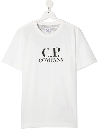 C.p. Company Kids' C.p Company Google Graphic Logo T-shirt In White