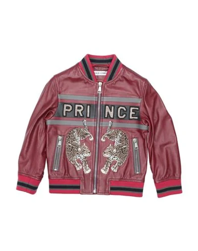 Dolce & Gabbana Kids' Bomber In Maroon