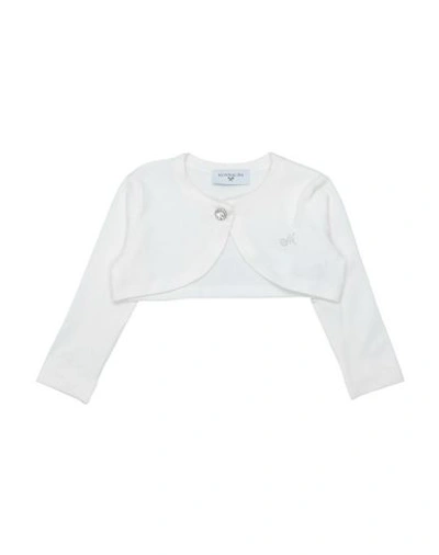 Monnalisa Wrap Cardigans In Ivory
