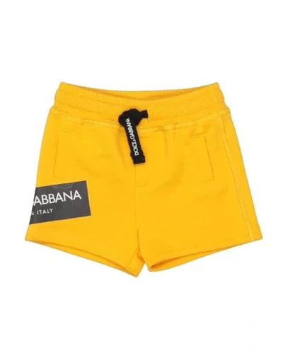 Dolce & Gabbana Babies' Shorts & Bermuda In Yellow