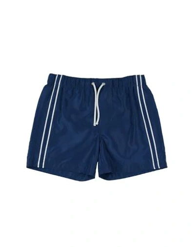 Dolce & Gabbana Kids' Swim Shorts In Slate Blue