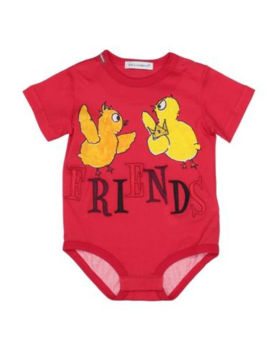 Dolce & Gabbana Babies' Bodysuit In Red