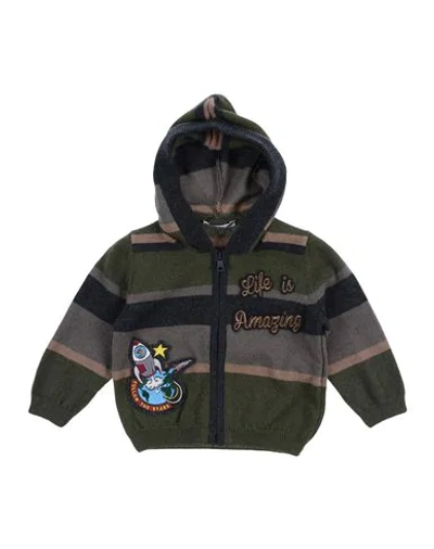 Dolce & Gabbana Babies' Cardigans In Military Green