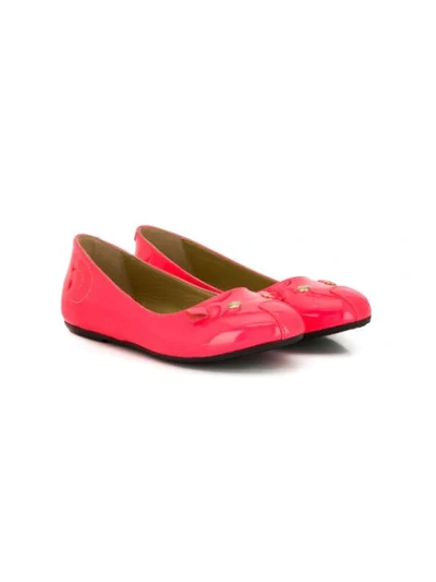 Marc Jacobs Kids' Studded Ballerina Flats In Rosa