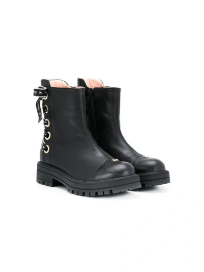 Elisabetta Franchi La Mia Bambina Kids' Lace-up Ankle Boots In Unica
