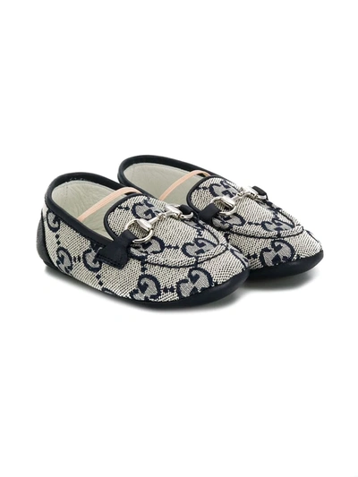 Gucci Babies' Bit Loafer Crib Shoe In Grigio