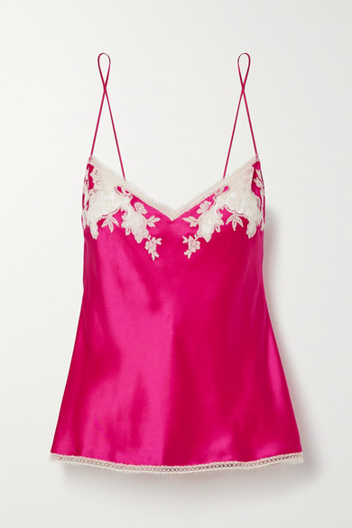 hot pink satin cami