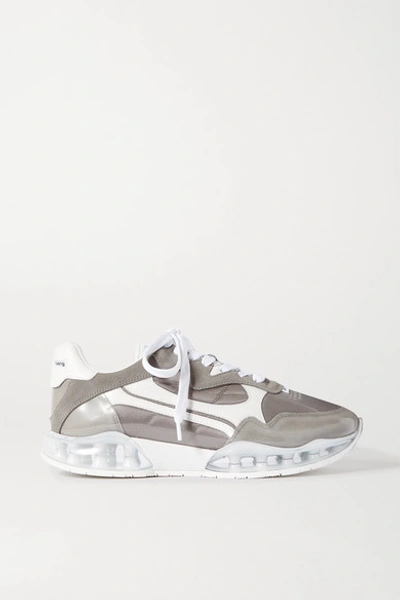 Alexander Wang Stadium Pvc, Leather, Suede And Canvas Sneakers In Grey