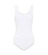 Alaïa Stretch-knit Bodysuit In Blanc