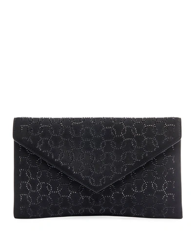 Alaïa Oum Crystal Envelope Clutch Bag In Black/gold